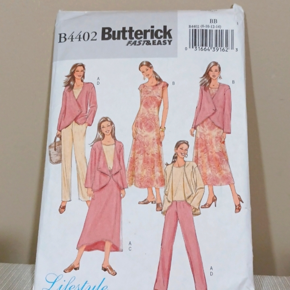 3 for $15 - Butterick Size 8-14 Wardrobe Pattern #B4402